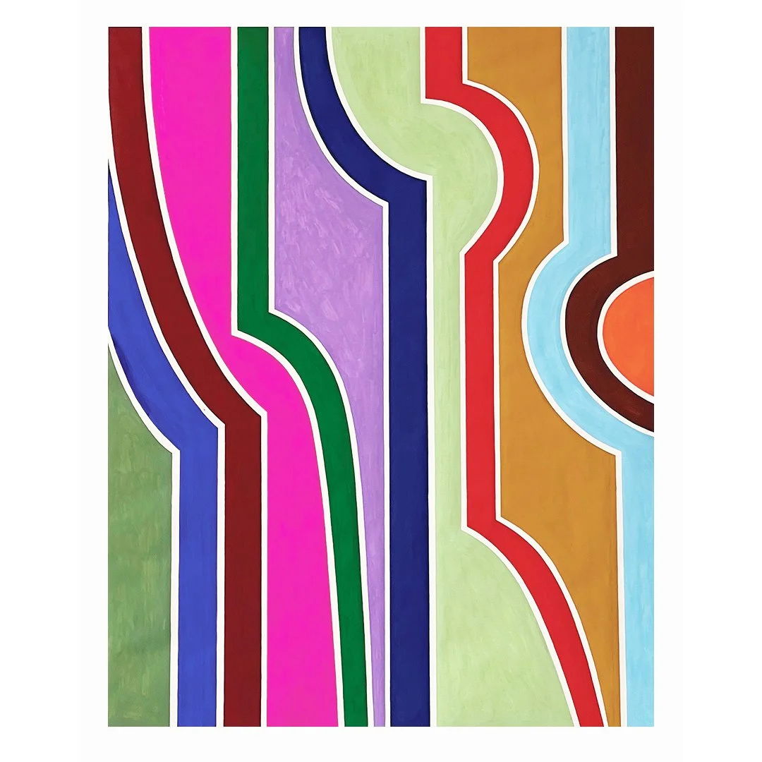  Fuschia Figurative 2023  Gouache on Paper 57” x 46”  