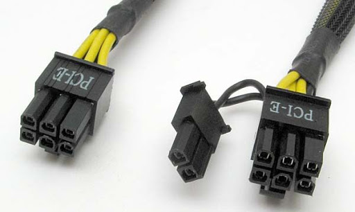 8-Pin and 6-Pin connectors that's needed to power up the graphics card