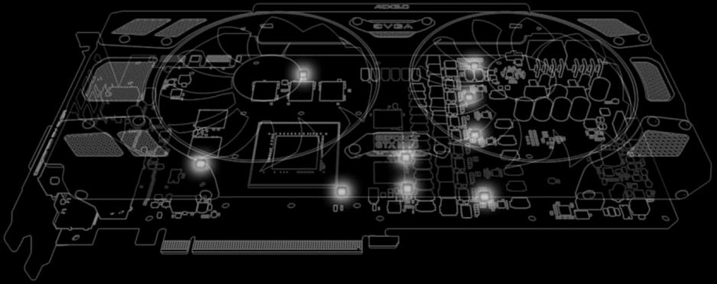 The white ghostly squares you see are actual sensors