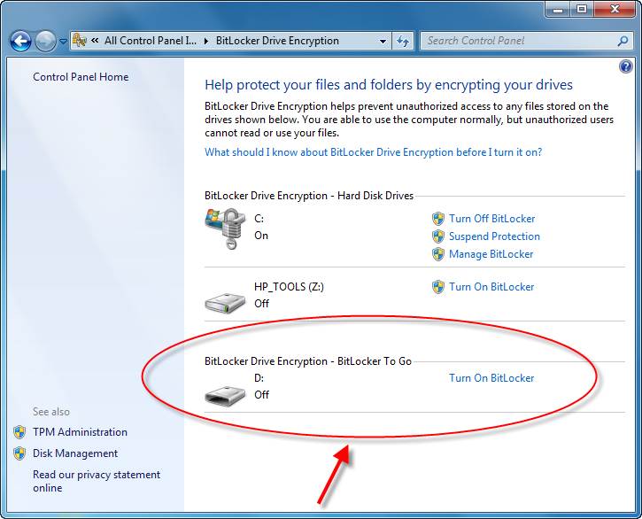 This is BitLocker in action