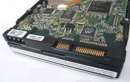 Observe the back of this hard drive, this is an actual SATA interface 