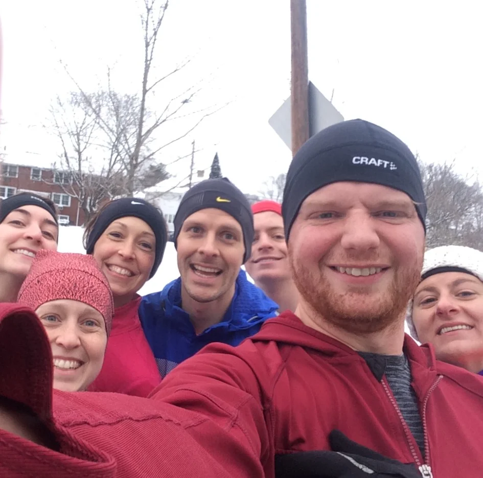 Training Joyfully athletes meet up for long run laps on Blackstone Boulevard