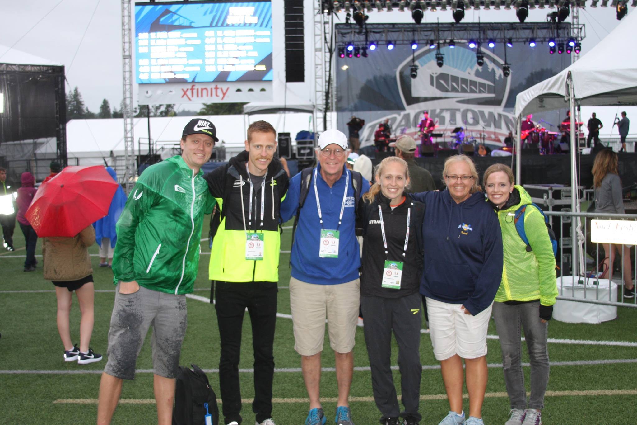 Post Olympic Trials 5k, my support crew, helping me turn that frown upside down!