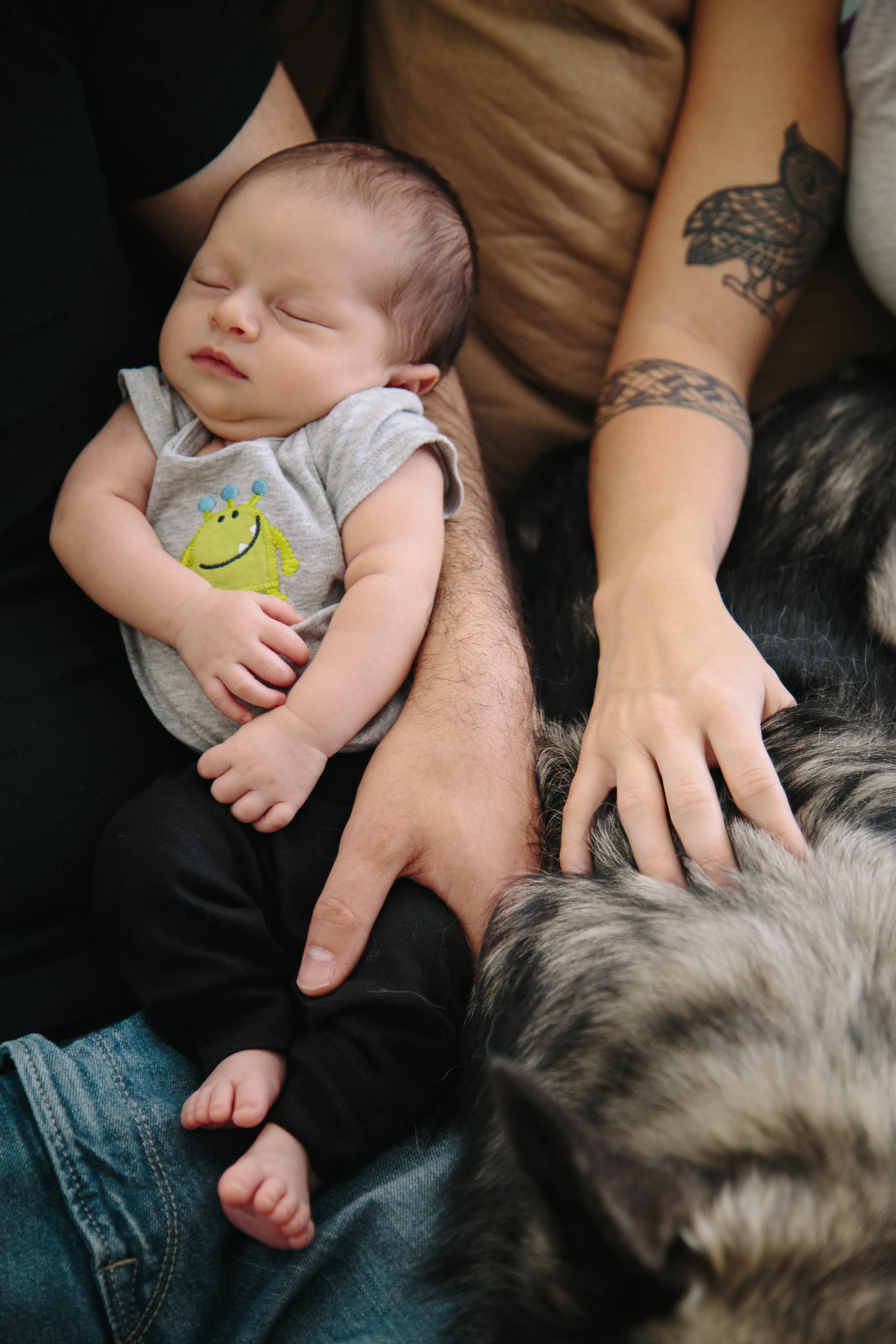 Mom, Dad, Baby, Dog