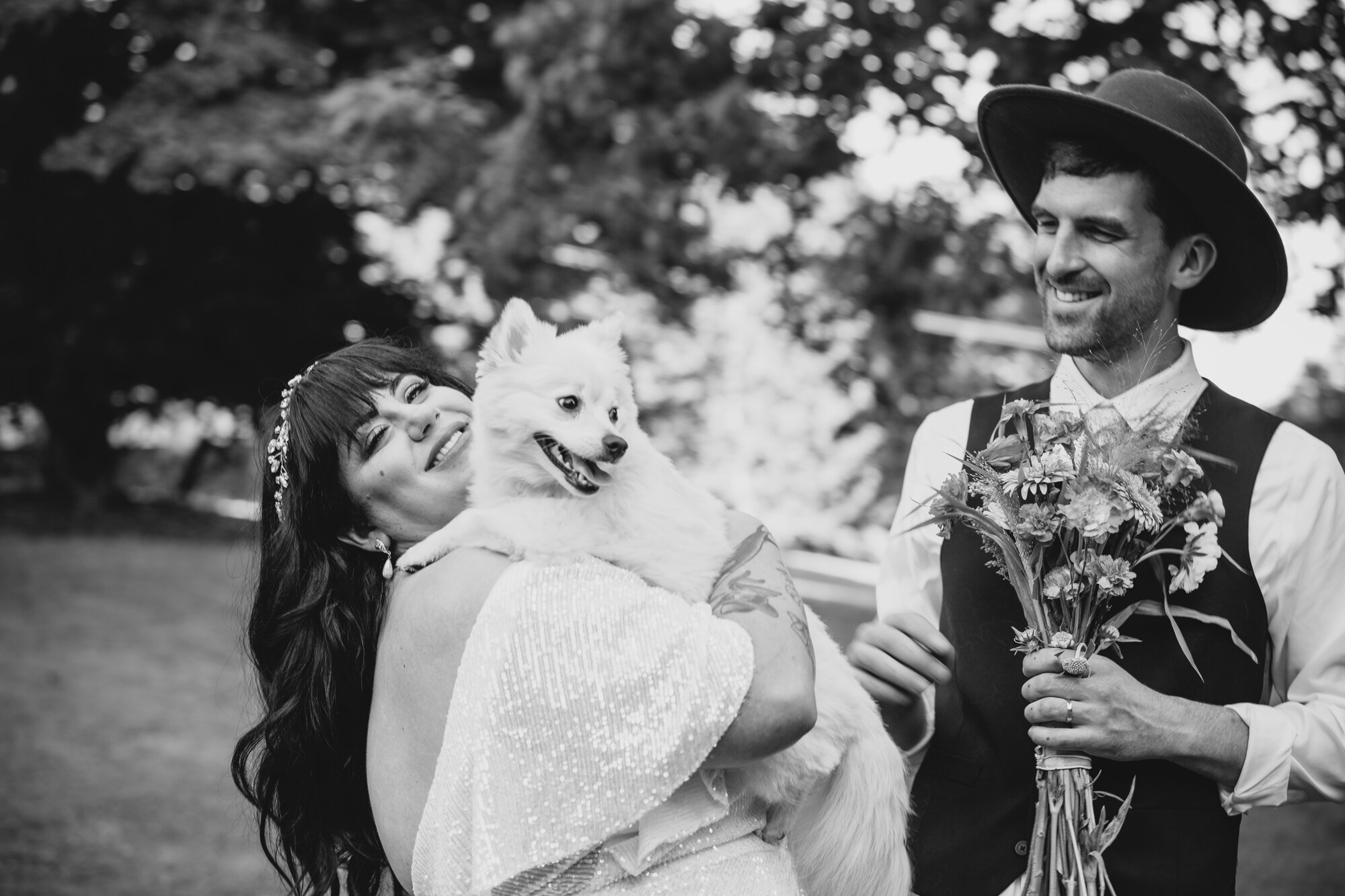 A Bride and Her Dog