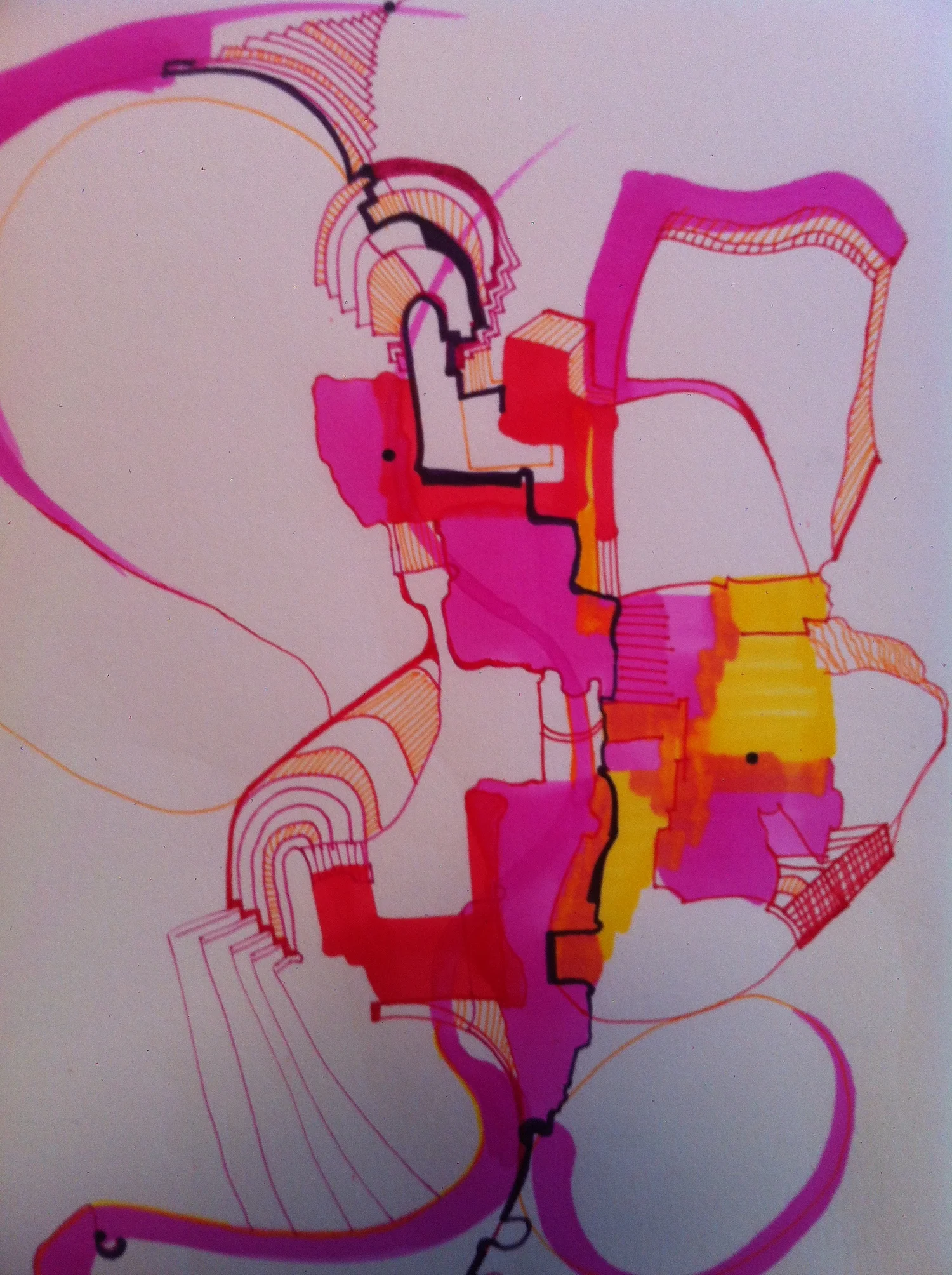 It felt freeing to just move the marker and delight in the colours.