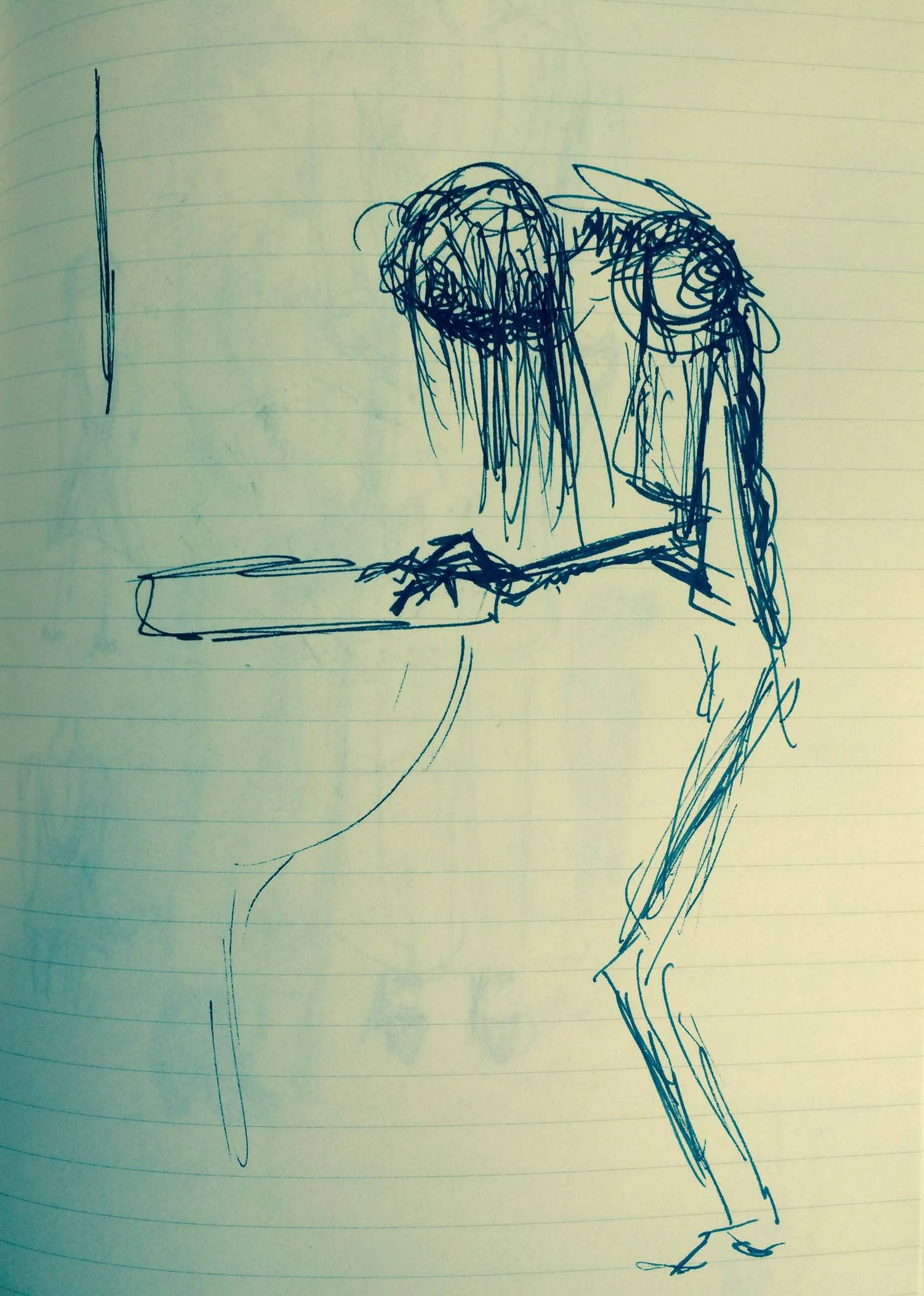 This is a client's doodle of her mood state. The next time she doodled it was completely different! Such a powerful display of her internal world.