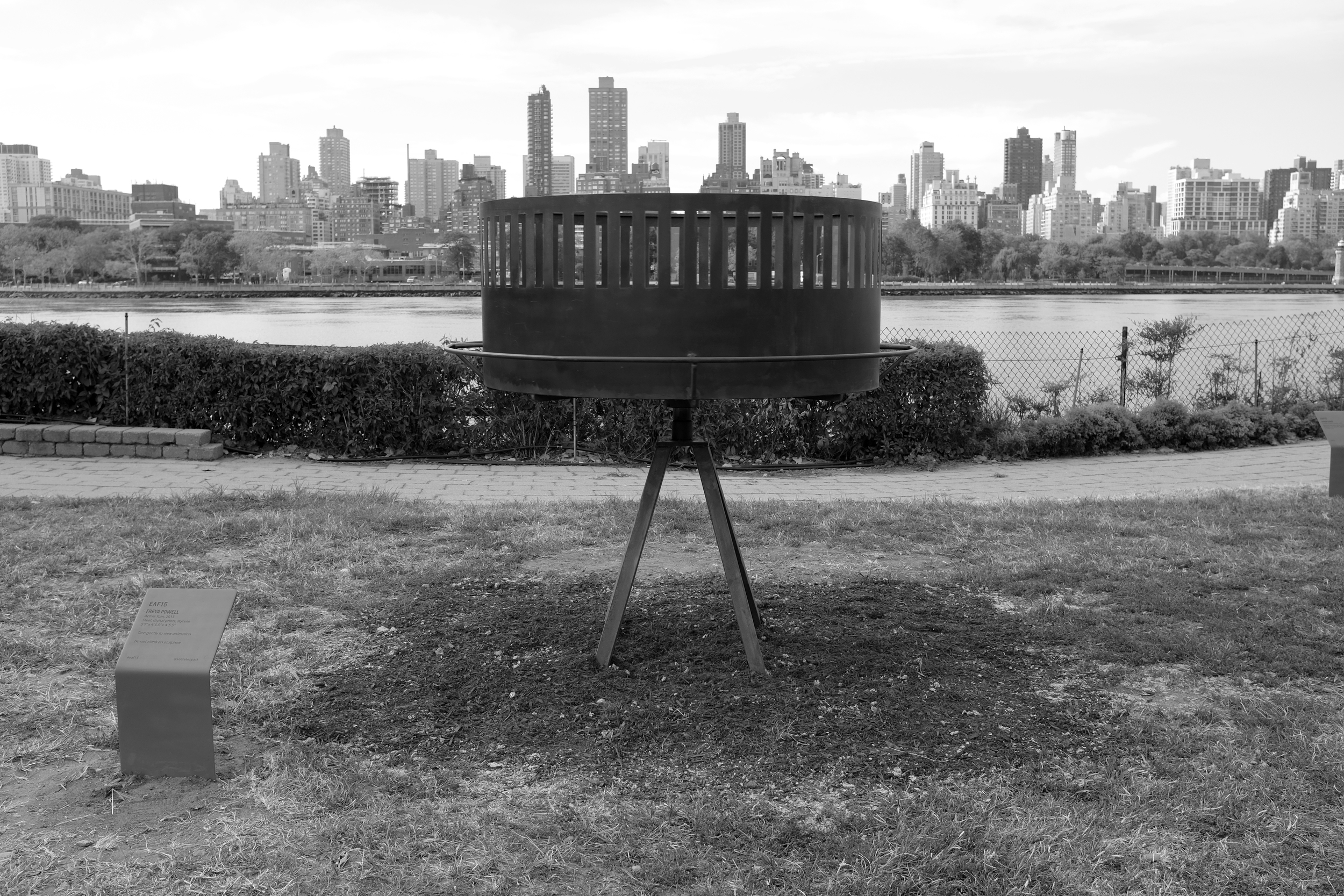 Installation view of Active Turn at Socrates Sculpture Park for EAF15