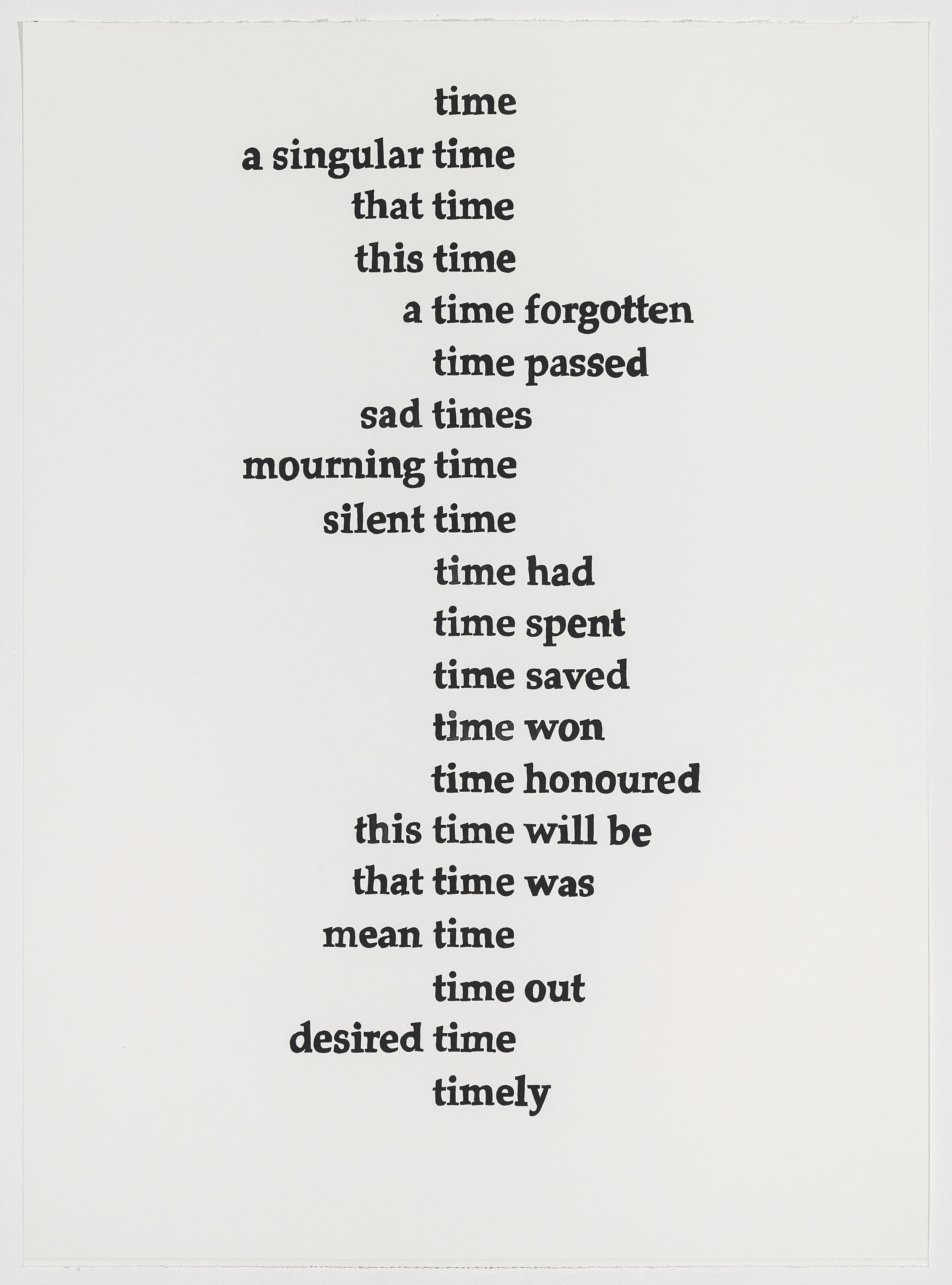 from the ongoing series After Perec , 2016, ink on paper, 30 x 22”
