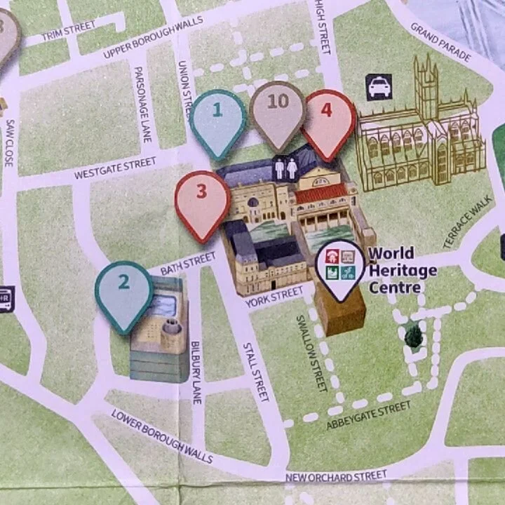 My Map illustration💚 printed and also displayed at Bath World Heritage Centre. We worked hard to make the map easy for everyone to read and use, hope you have a chance to come and try😘 
-----
Please see my previous post to see the cityscape I creat