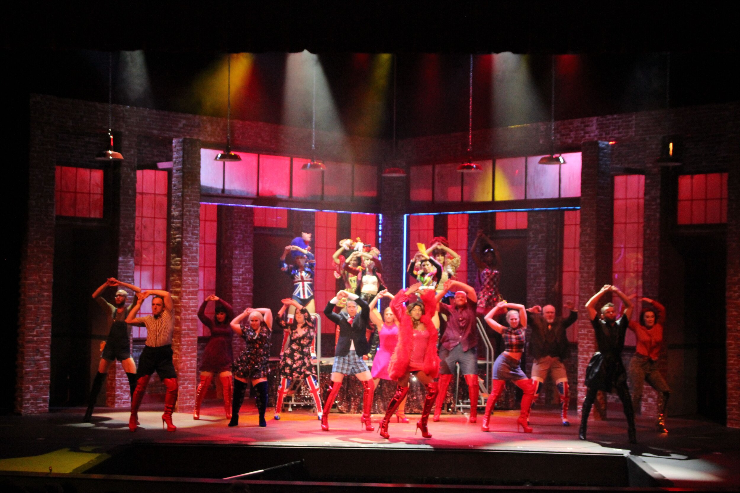  “Raise You Up/Just Be” in  Kinky Boots  (right, crop top) 