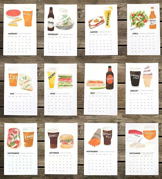 beer pairings calendar