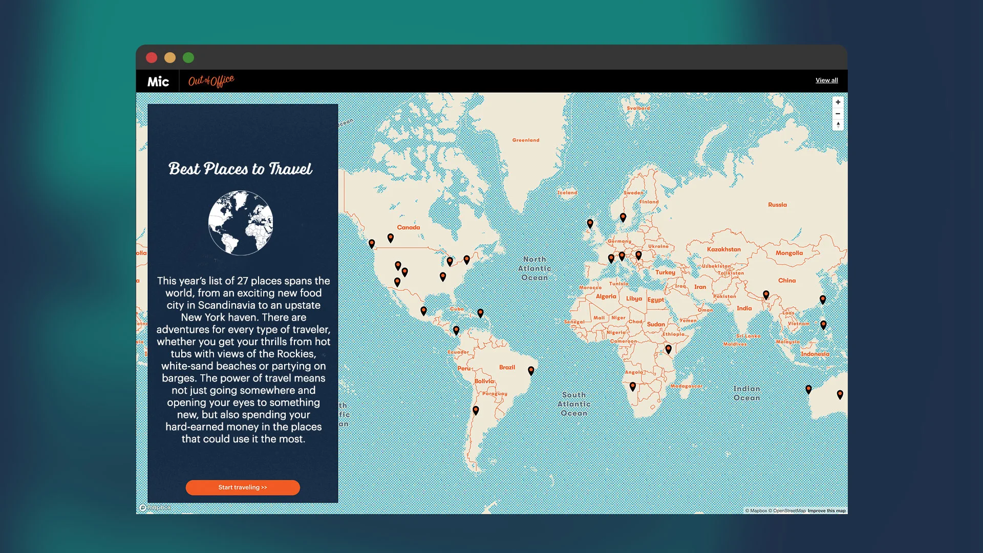 Best Places to Travel Interactive Map