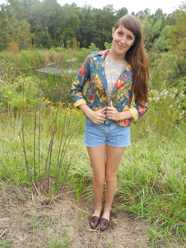 Floral Blazer, modeling myself