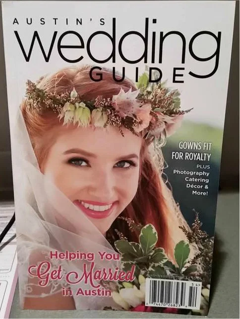 Austin Wedding Guide Magazine, November 2016Cover Photo-Catherine Dress