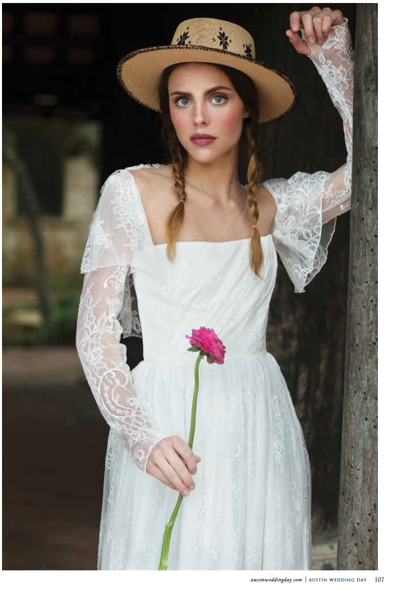 Ellie gown in Fall Winter 2018 issue of Austin Wedding Day Magazine