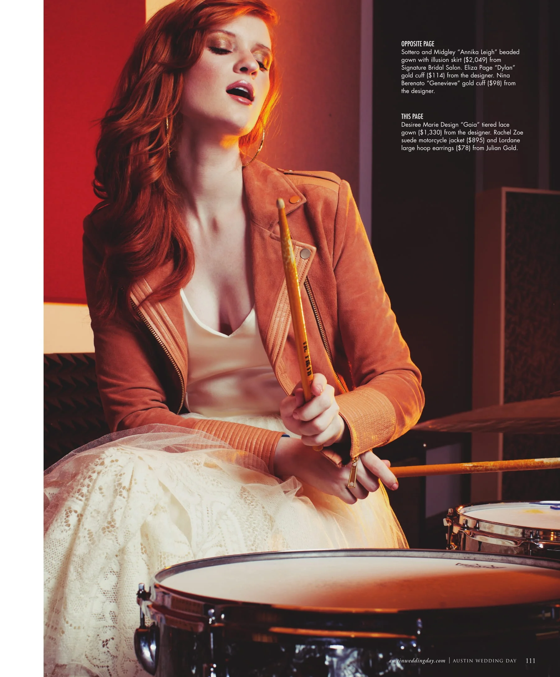 Gaia gown in Spring/Summer 2018 Issue of Austin Wedding Day Magazine