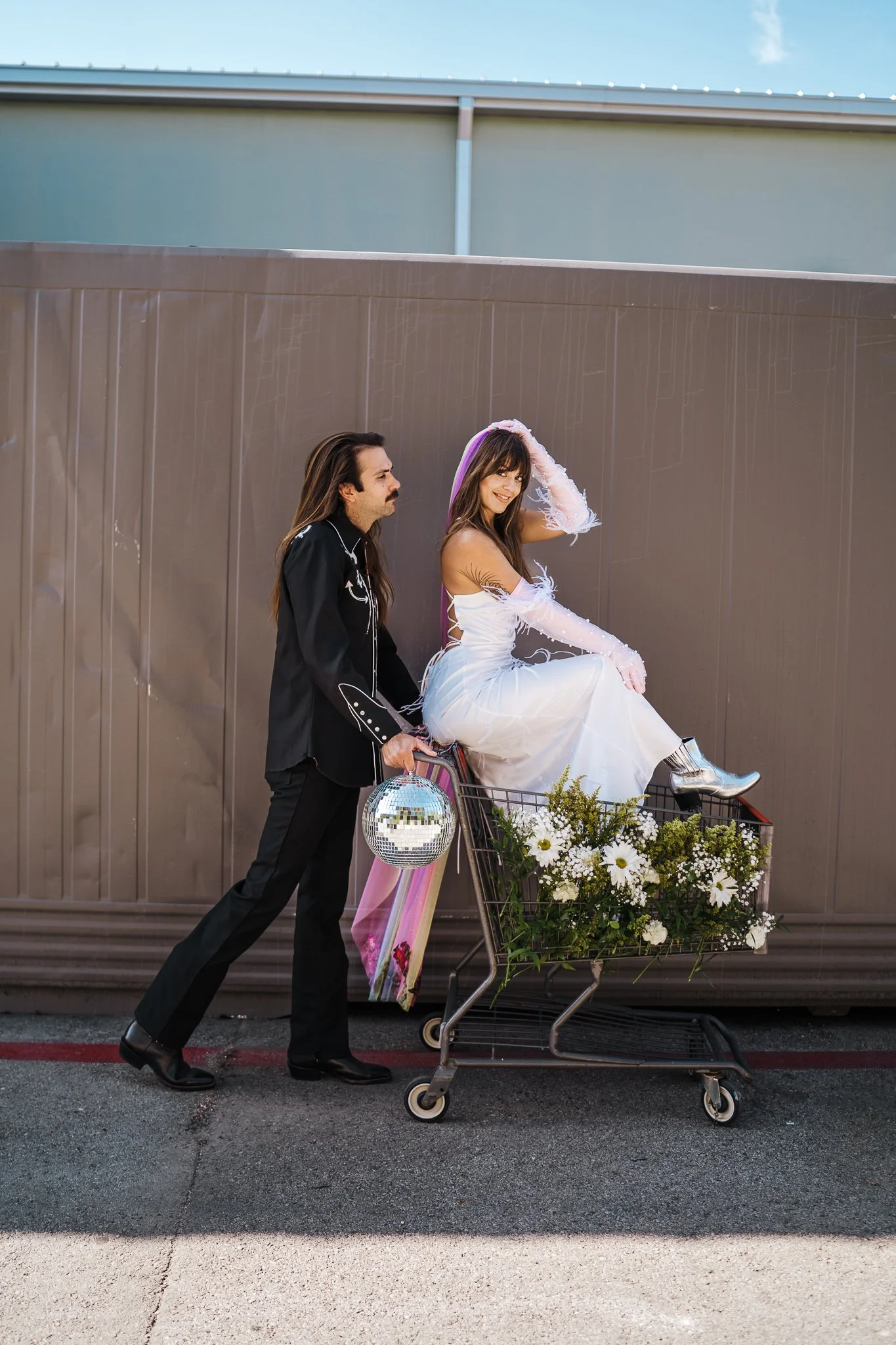 sachin and babi light blue dress Wedding Dress Rental