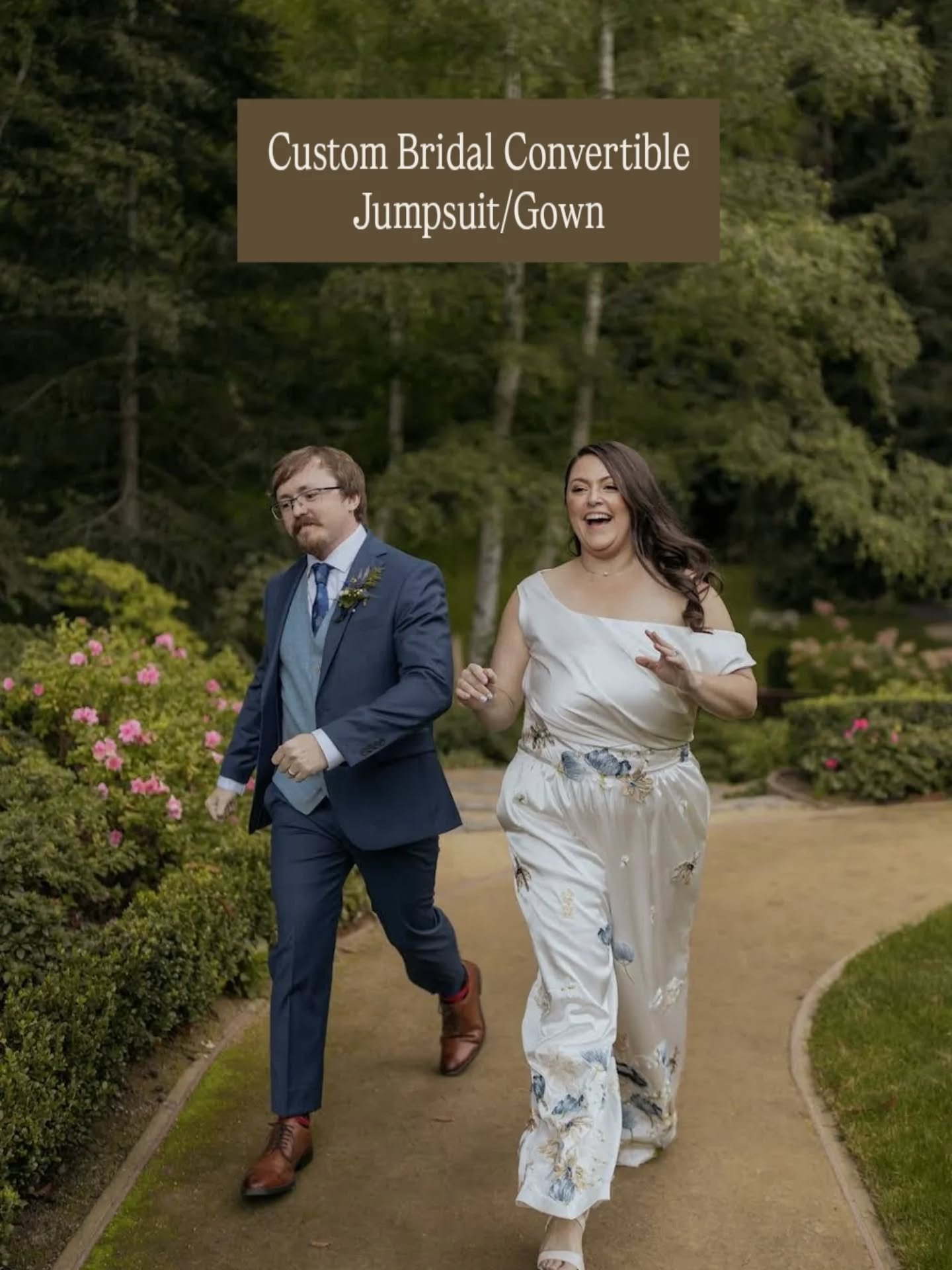 Very proud of this one! Custom made for Bride Ashley! 
Zips off at the waist to convert from gown to jumpsuit.

Photos by @lynnlewisphotography 
Beauty @statussalonagency 
Venue @nestldownevents 

Beautiful blue lace from #Etsy

Fun bracelet bustle h