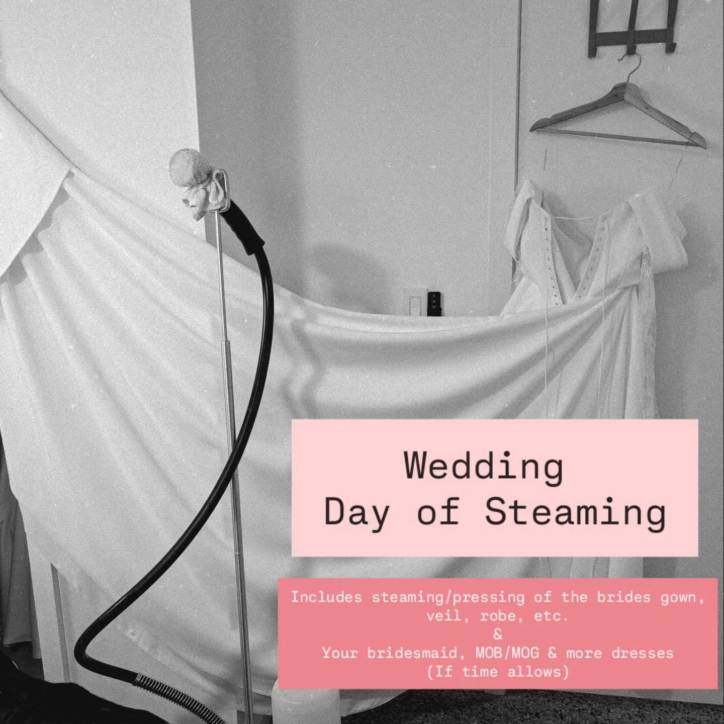 It's best to have your wedding dress streamed the Day of your Wedding.

Yes, you 100% need your wedding dress steamed, and if you don't have anyone, I would be happy to help!

It is more time consuming than you think. I give myself 5 hours including 