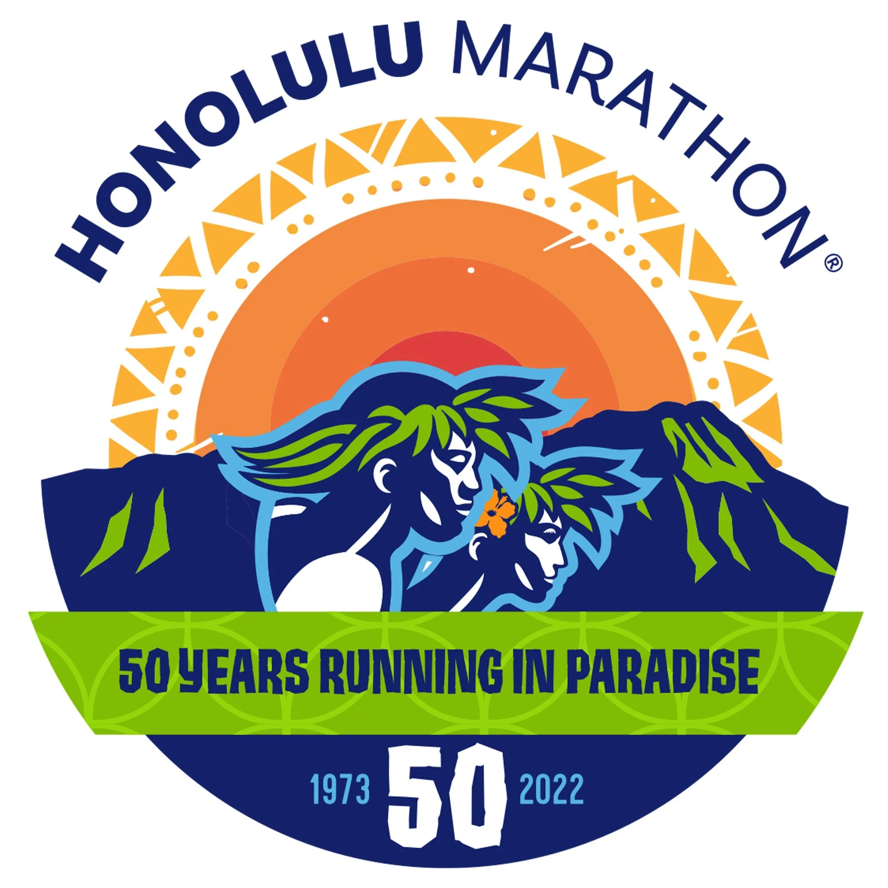 50th logo design for the Honolulu Marathon