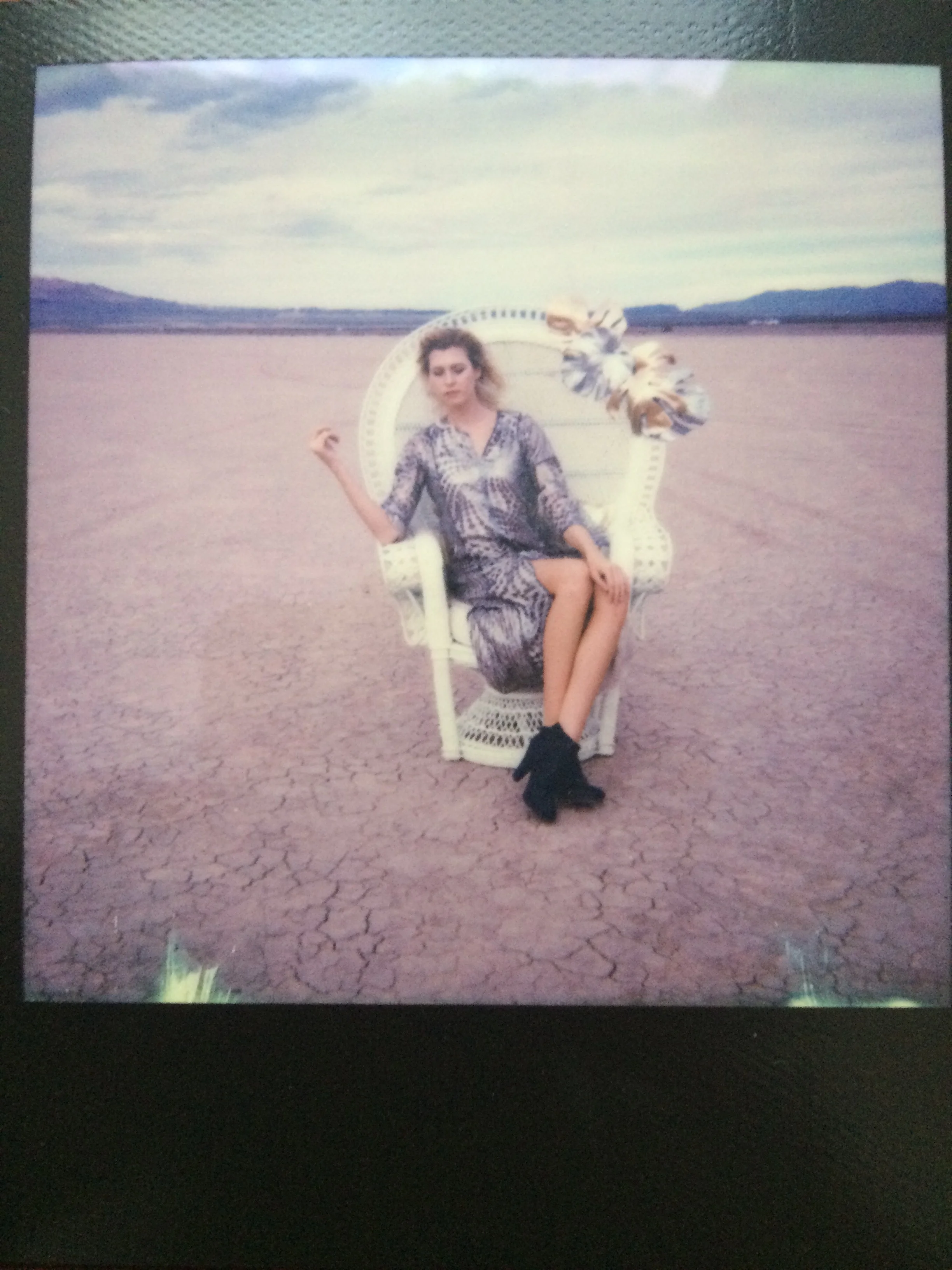 vintage style polaroid of outdoor las vegas photography