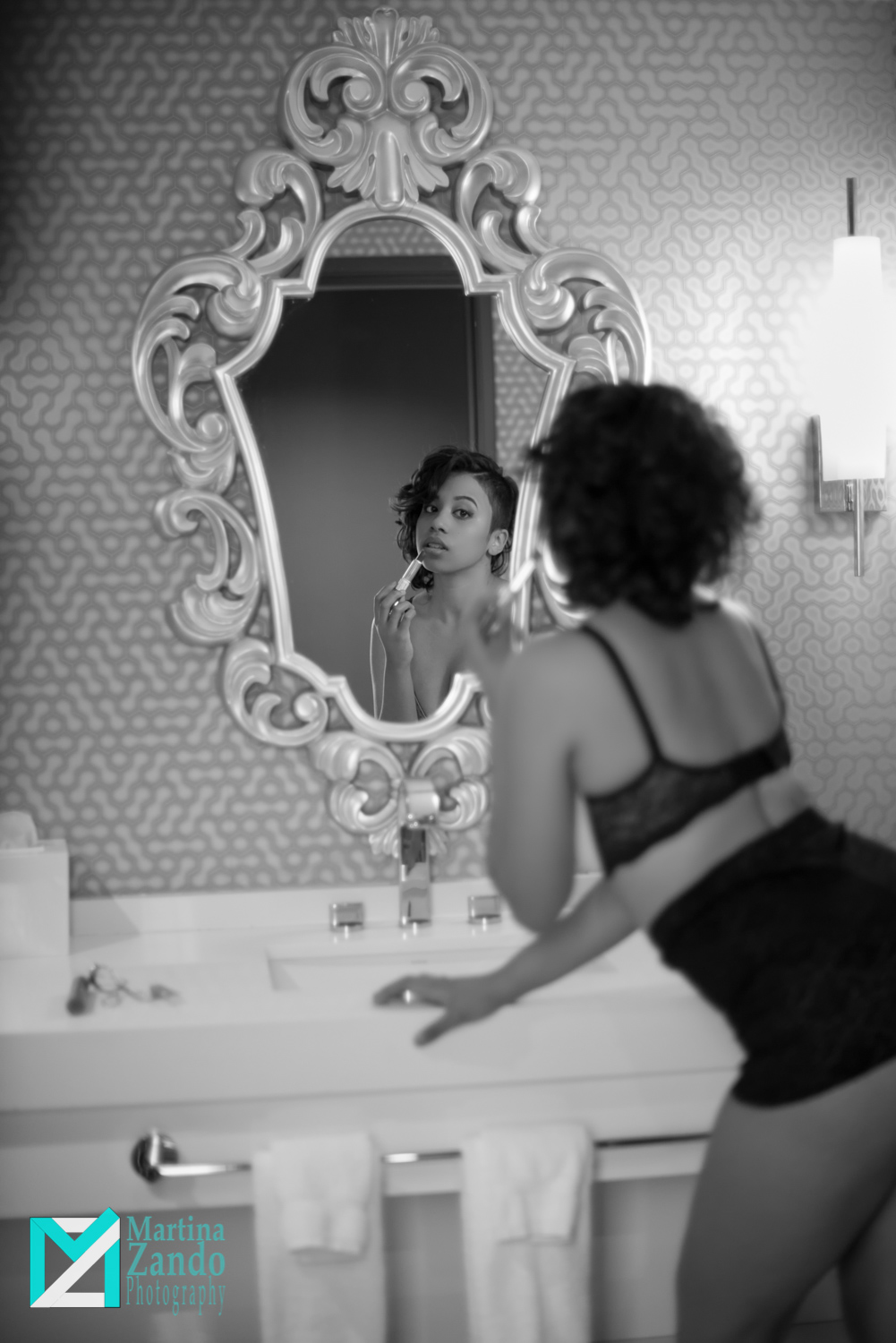 boudoir with mirror vintage