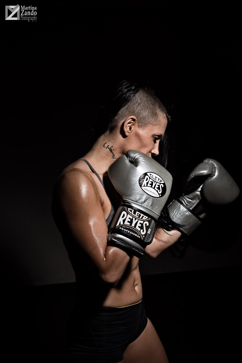 female boxer portrait