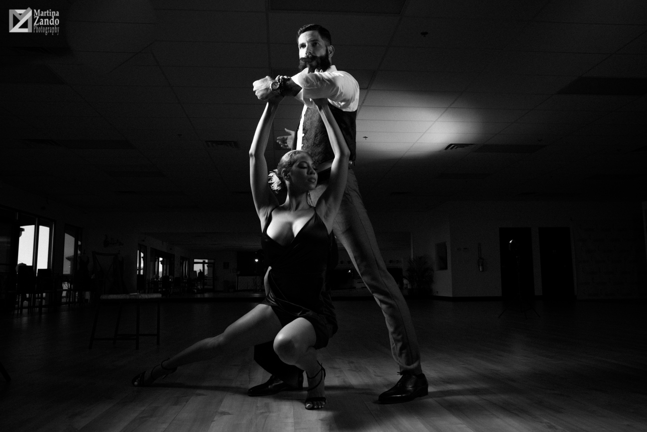 DancesportLV black and white photo tango dancers