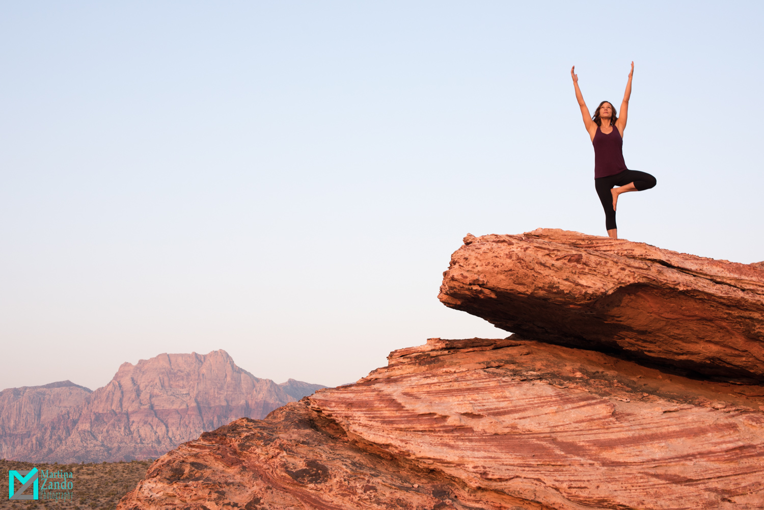 yoga pose red rock canyon