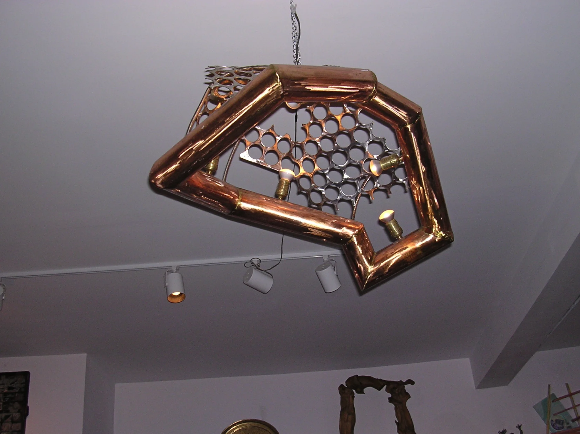 Copper chandelier 