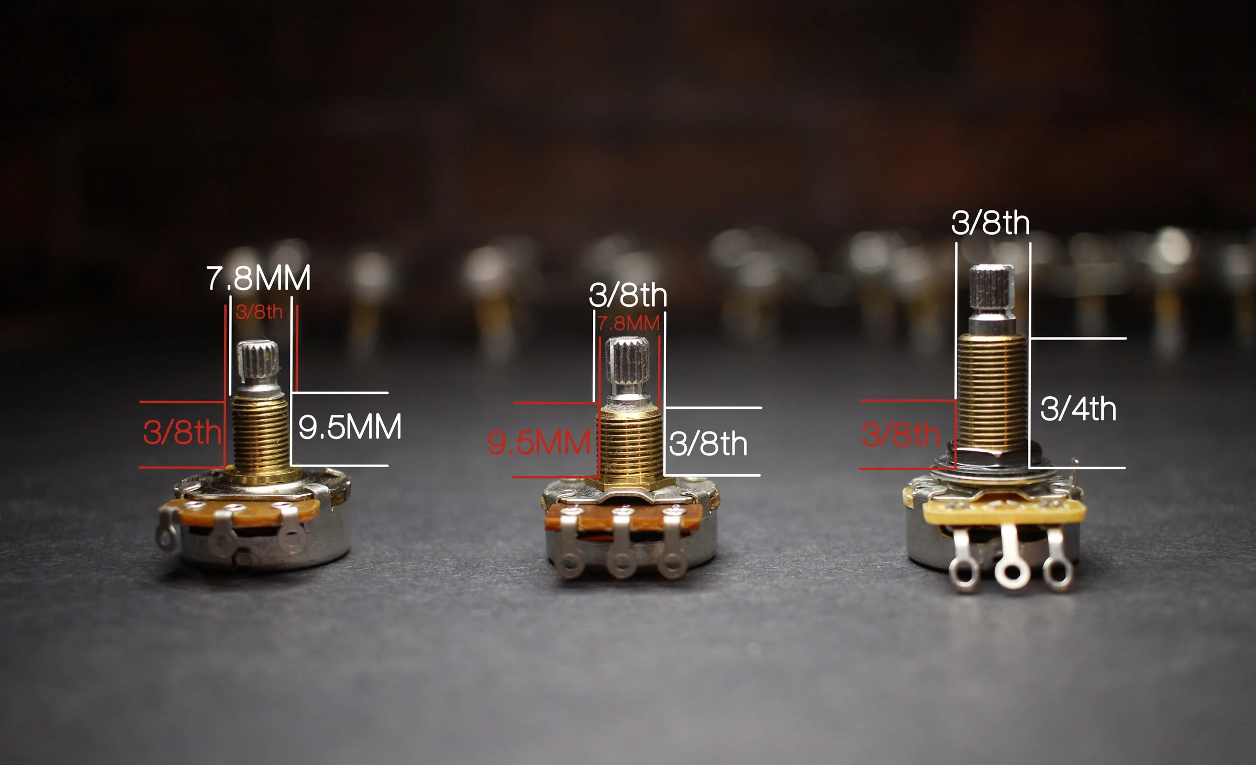 What are the differences between Metric, 3/8th short shaft, and 3/4th
