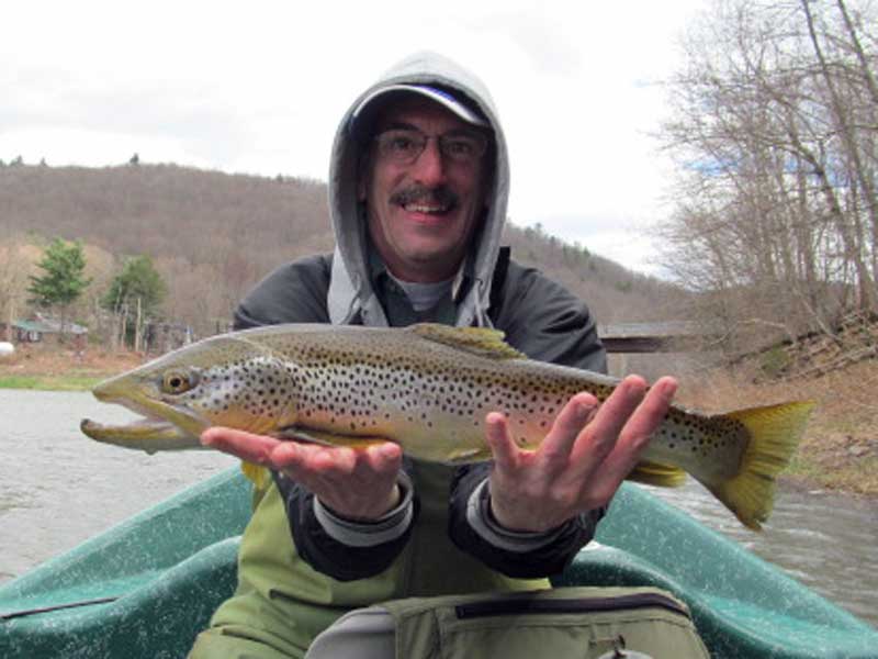 Big Brown Trout, upper Delaware River with Sweetwater Guide Service