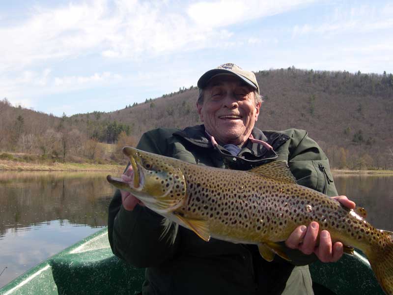 Huge Brown Trout on the Delaware River with Sweetwater Guide Service