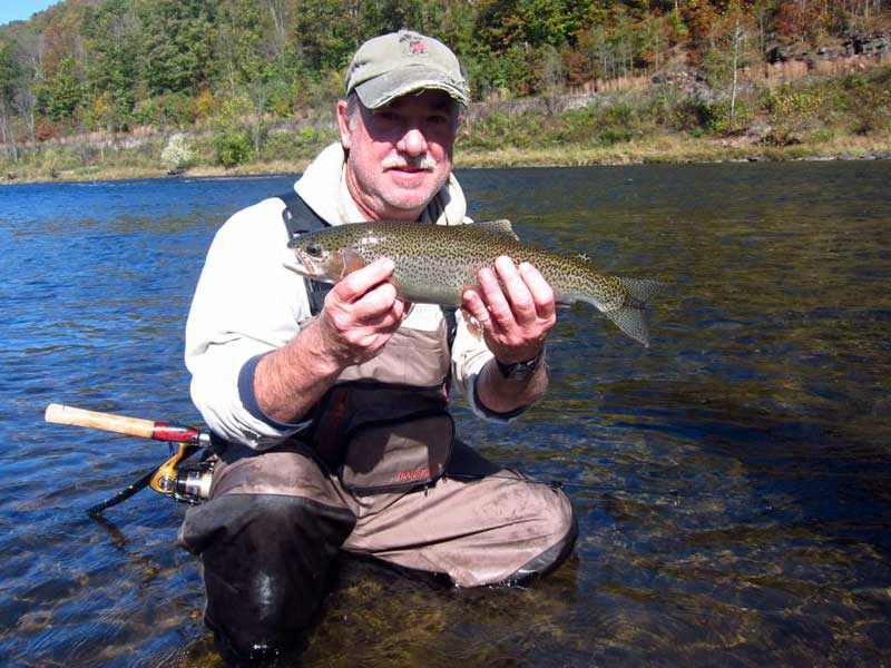 Spin fishing for trout with Sweetwater Guide Service