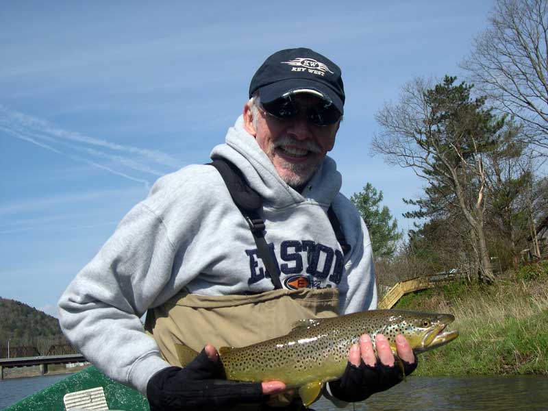Brown Trout fishing on the Delaware river
