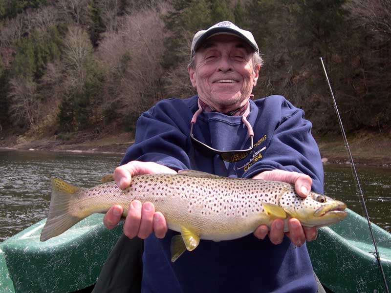 Happy Trout fisherman with Sweetwater Guide Service