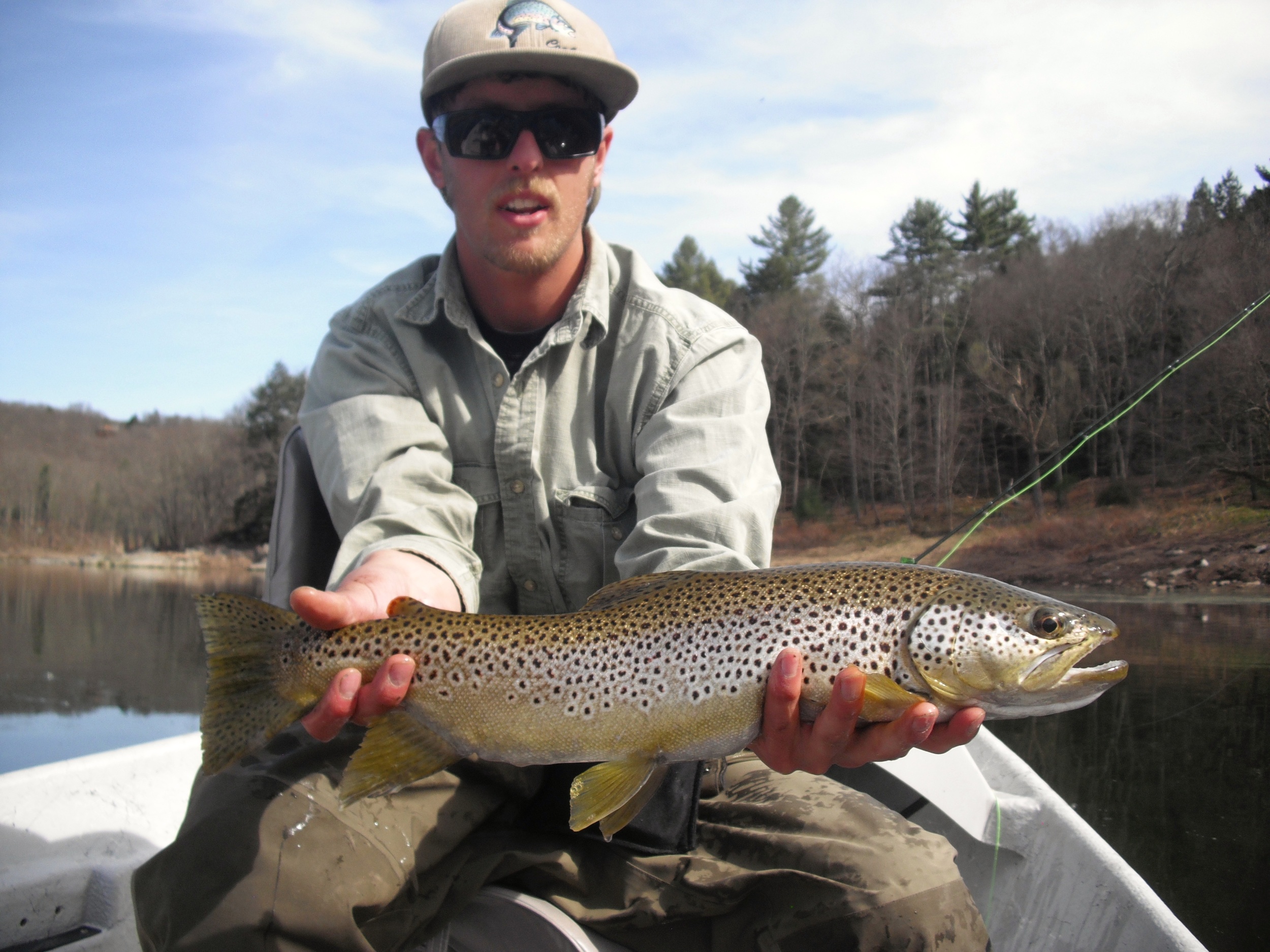 Fly fishing for Brown Trout on the Delaware River