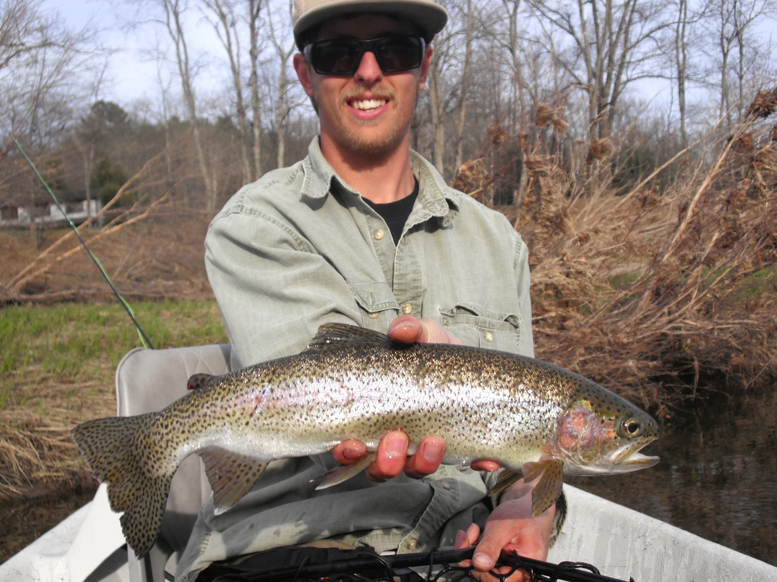 Fly fishing the Delaware river for Rainbow trout