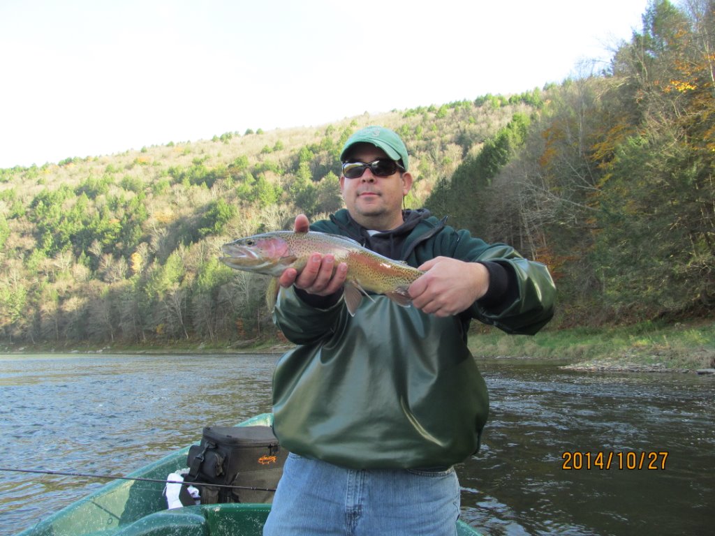 Spin fishing for trout on the Delaware river, Sweetwater Guide Service