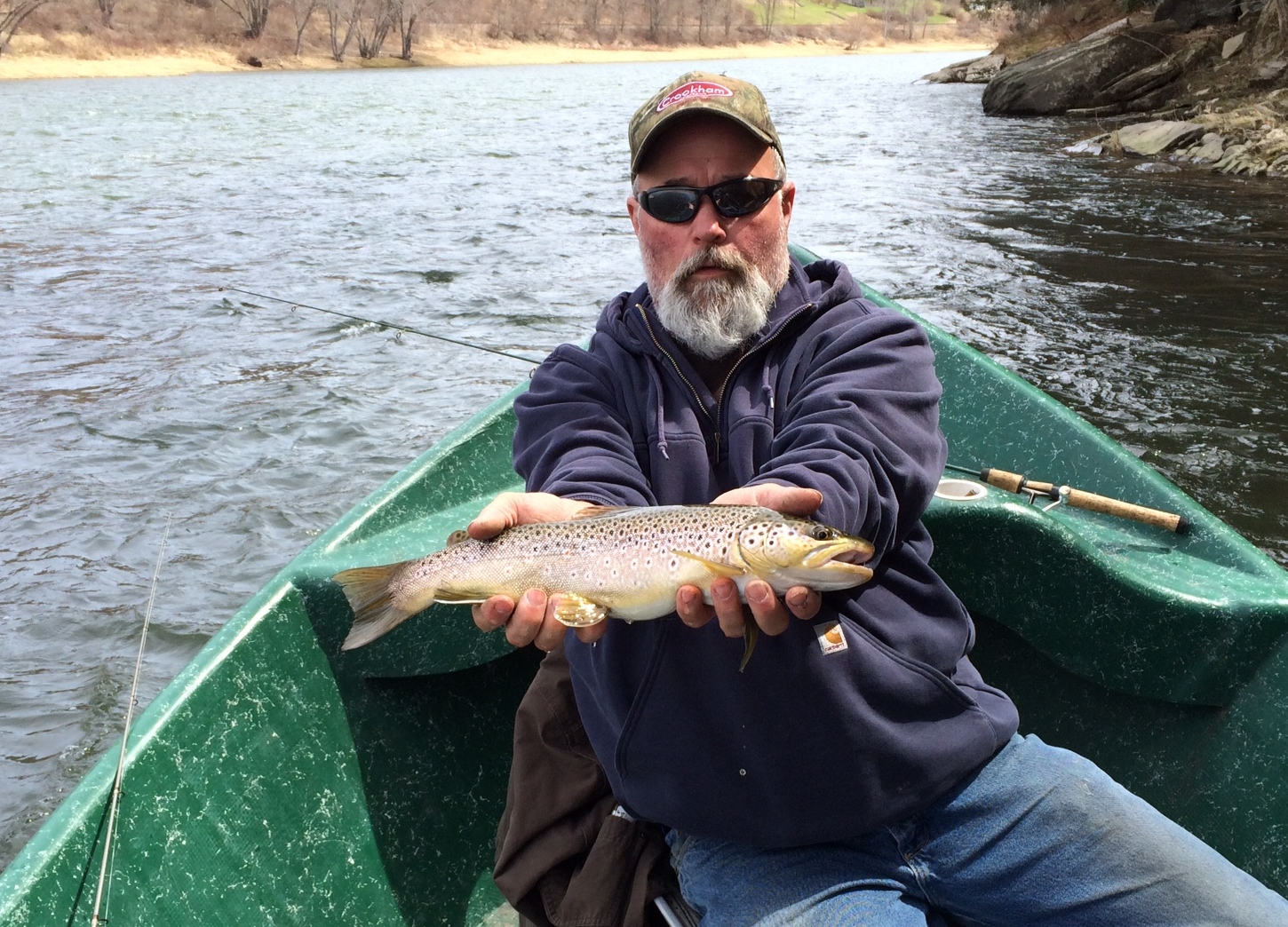 Stan S. with an 18" main stem Brown trout!