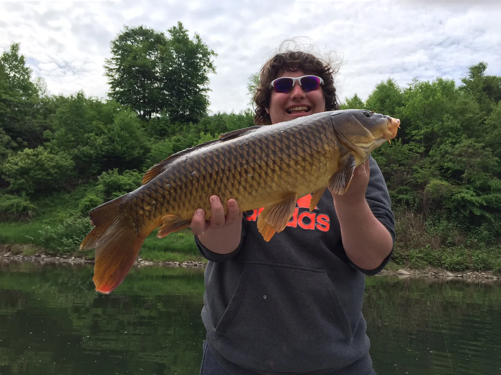 This 10lb Common Carp took a Husky Jerk in 10ft of water!