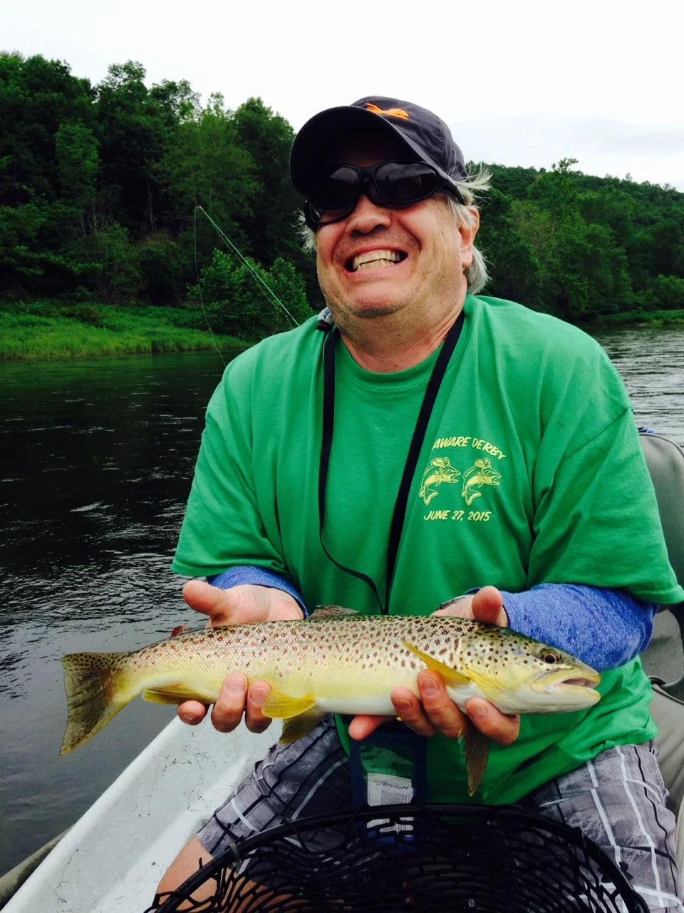 6/20/15 Frank A. with his first Delaware River Brown trout!