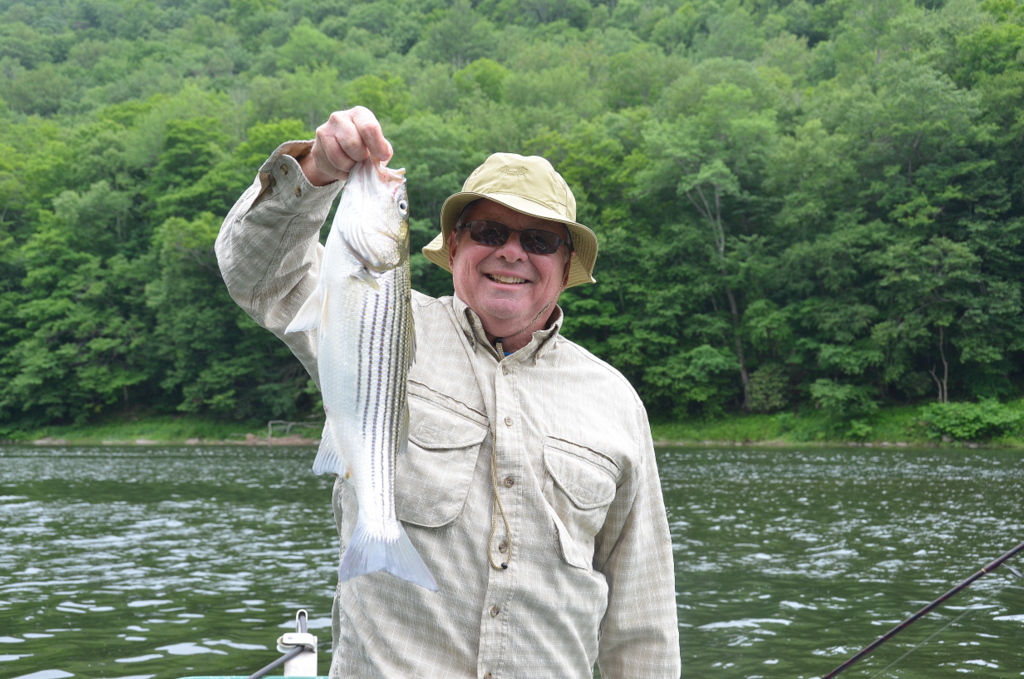 6/20/15 Mark finds this Striped Bass 300 miles from the ocean!