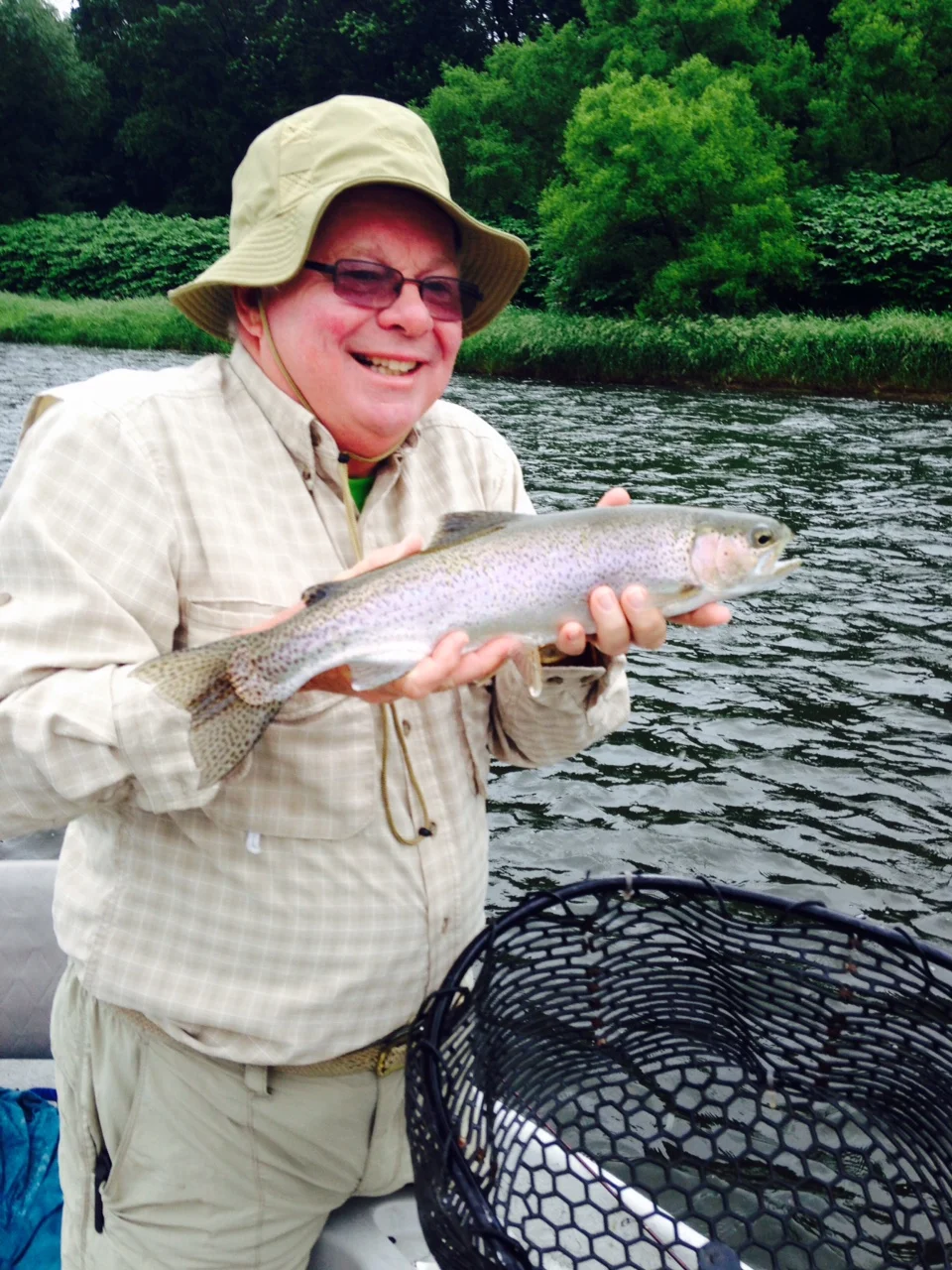 6/21/15 Mark hits this beautiful 17" East branch Rainbow trout!
