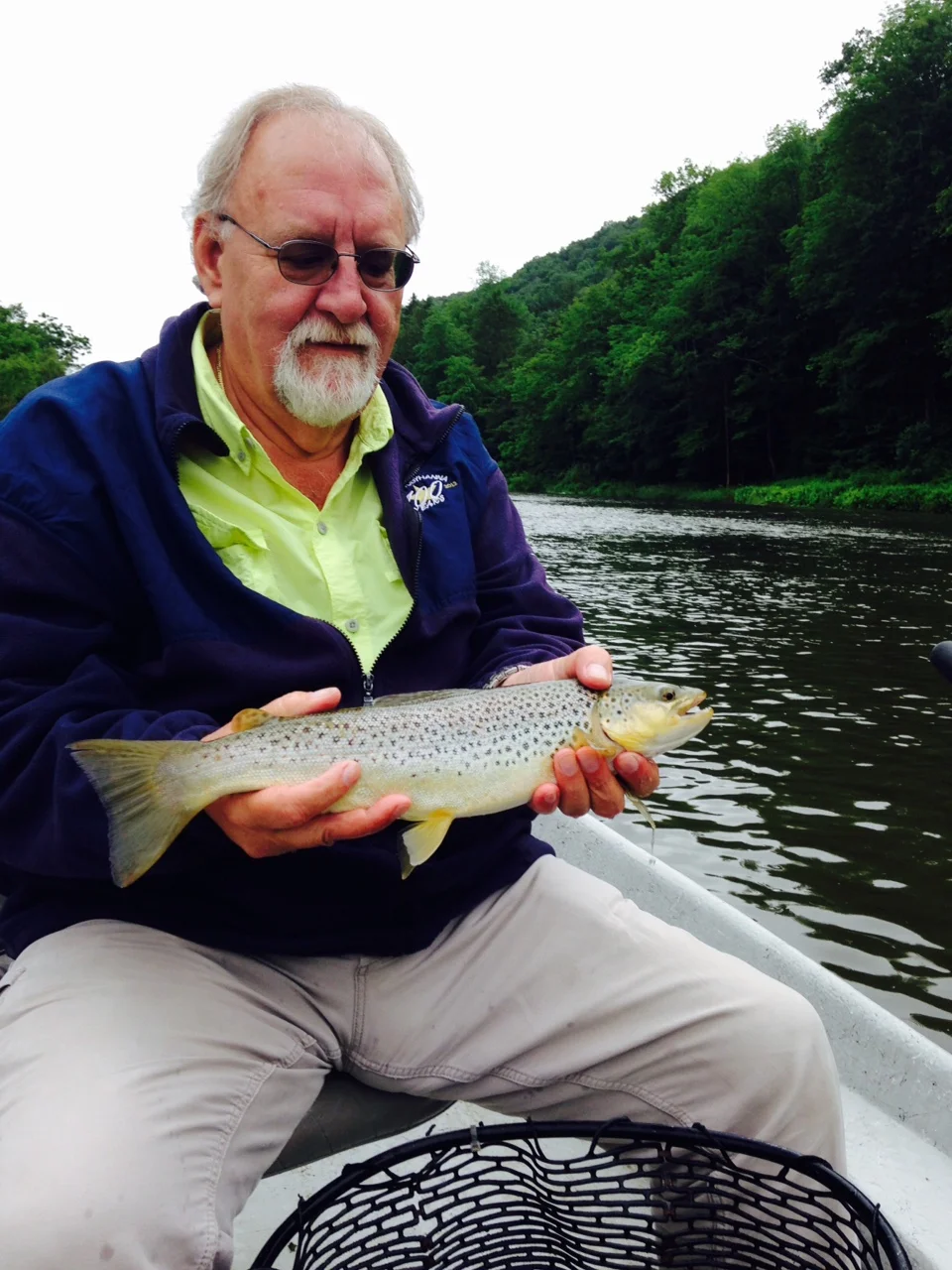 Steve with a nice 18" Brown trout!