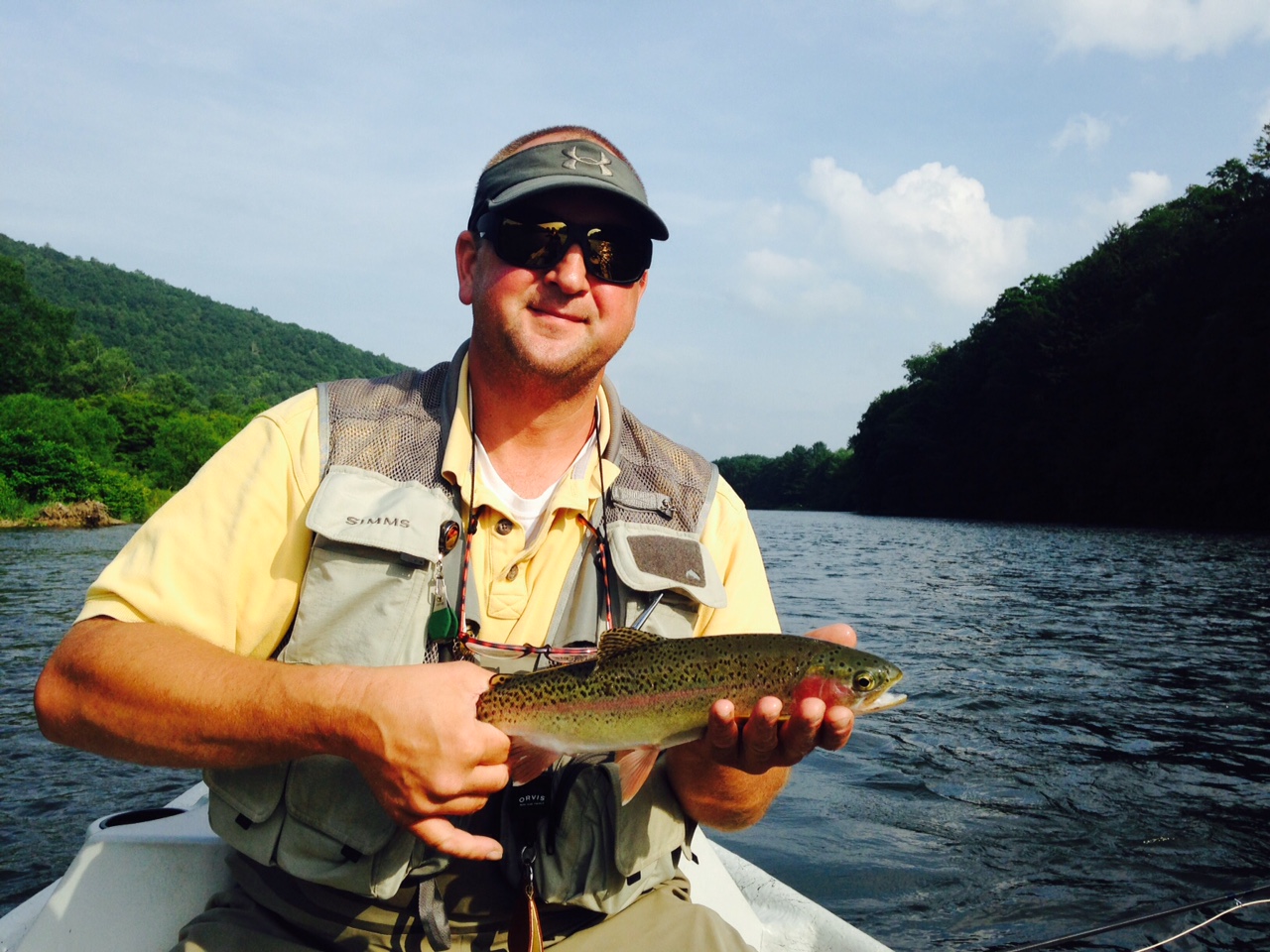 7/6/15 Gene had a nice evening of dry fly fishing. Nice wild Rainbow trout!
