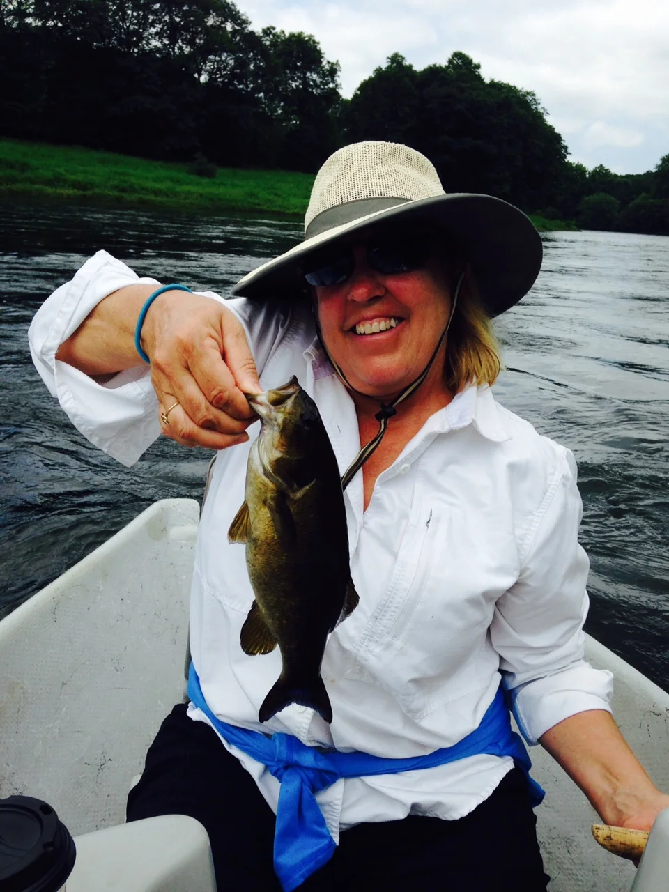 7/18/2015 Allison catches a nice Delaware River smallmouth bass!