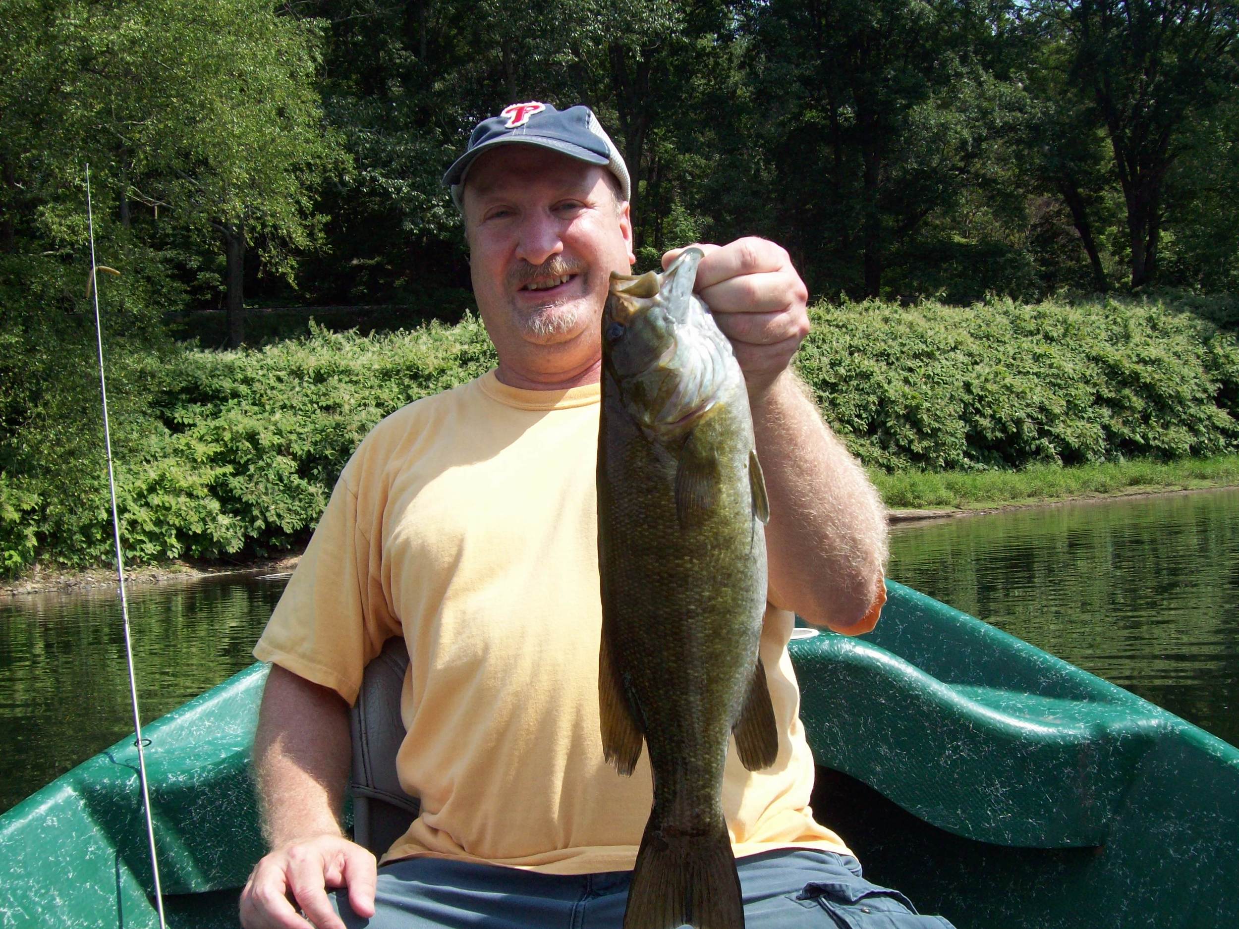 8/31/15Rich slams a nice 17" Smallmouth!