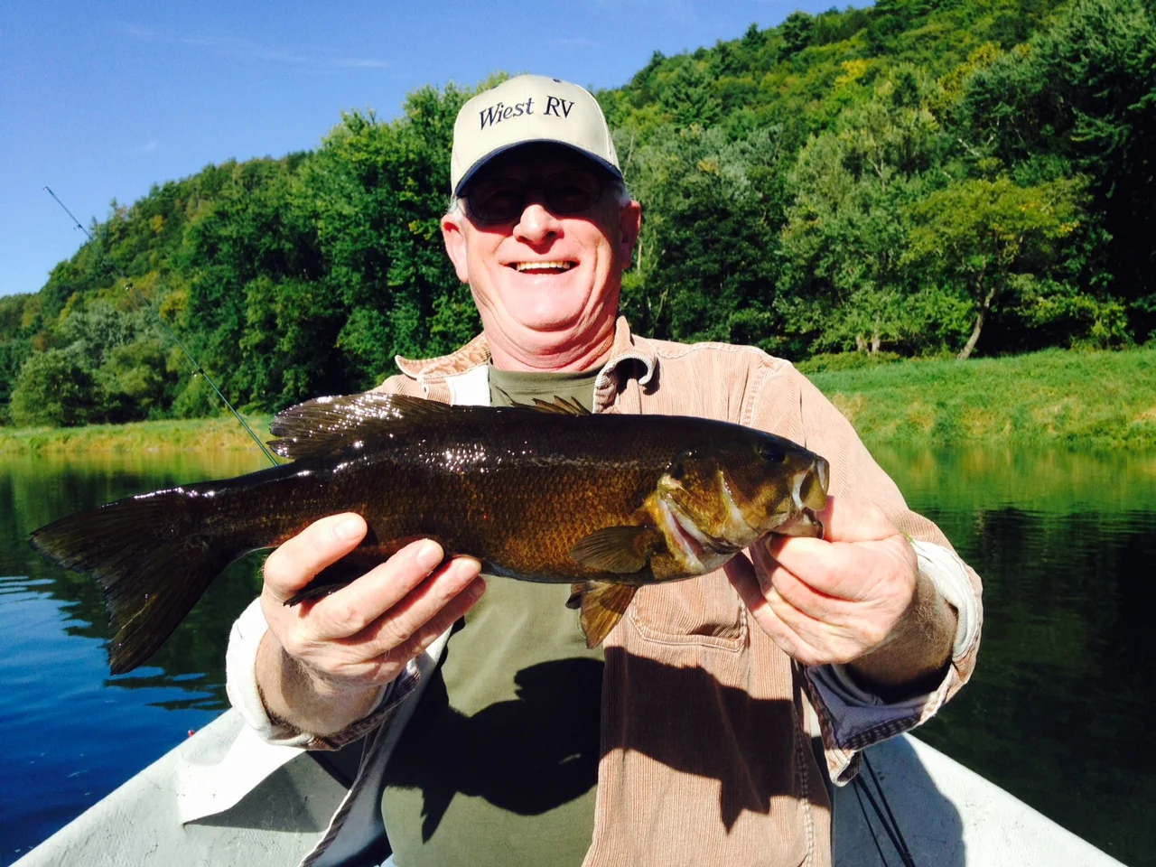 9/27/15A nice 16" Smallmouth bass finds the net!